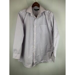 Lauren Black Label‎ Slim Fit Non Iron Dress Shirt Mens 16.5 Checkered